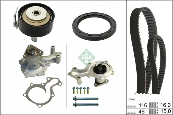 INA 530096030 | Triger Seti + Devirdaim Focus / Fiesta / B-Max 1,0 Ecoboost (3Cyl) 12 -