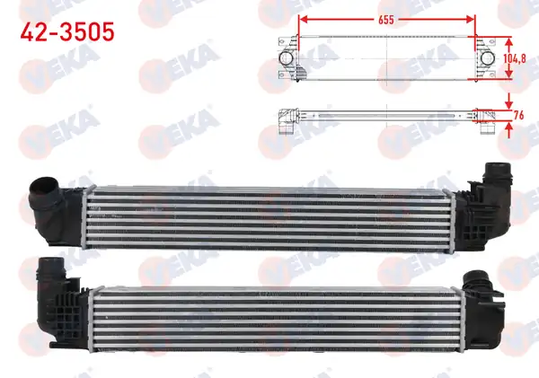 VEKA 42-3505 | Turbo Radyatörü (Intercooler) Dacia Duster 1.5 DCI (K9k 892-894-896-898) 2012 -