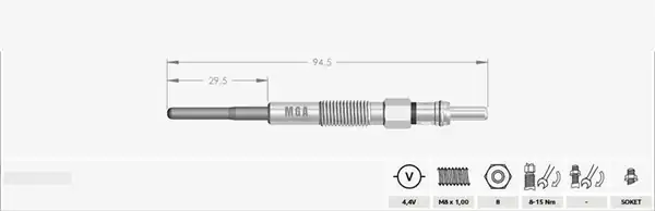 MGA 10122 | Kızdırma Bujisi 4 4v Opel Antara 2 0 CDTI Chevrolet Captiva Cruze Epica Lacetti Nubira 10 Adet