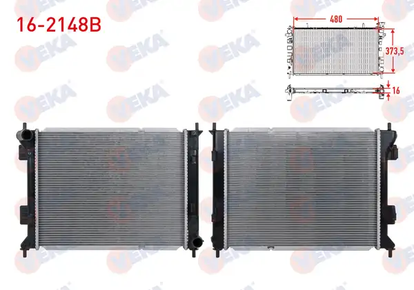 VEKA 16-2148B | Su Radyatörü Brazing Hyundai İx20 Jc 1 4 CRDI M T Ac 2010