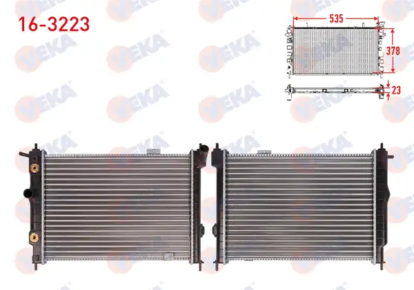 VEKA 16-3223 | Su Radyatörü Mekanik Opel Astra F 1 4i A T 1991 1998