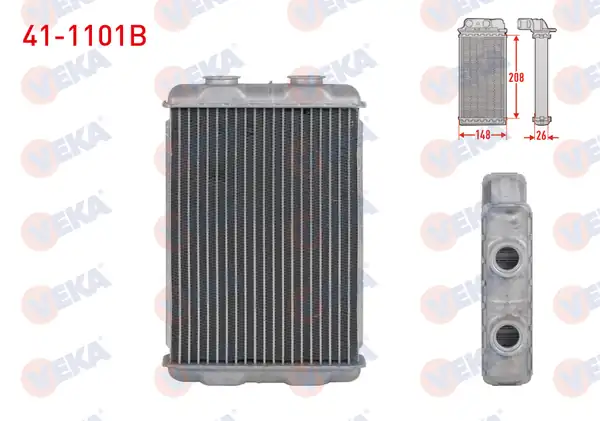 VEKA 41-1101B | Kalorifer Radyatörü Brazing 5 5mm Fin Alfa Romeo 159 939 1 9 Jtdm 1 9 Jts 2 4 Jtdm 1 8 Mpı 2006 2011