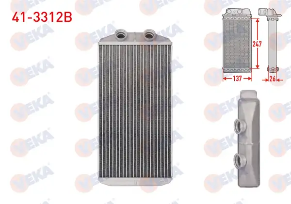 VEKA 41-3312B | Kalorifer Radyatörü Brazing Peugeot 301 1 6 Hdi 2012