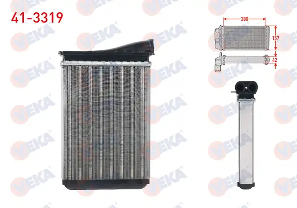 VEKA 41-3319 | Kalorifer Radyatörü Mekanik Peugeot 208 1 2 1 4 1 4 Hdi 1 6 Hdi 2012 2008 1 6 Hdi 2013 Citroen C3 III 1 6 Hdi 2016