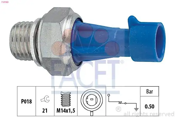 FACET 70143 | Yağ Basınç Müşürü Citroen Jumper Fiat Palio Peugeot Boxer 06