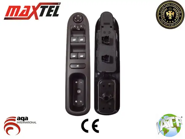 MAXTEL 182-11-017 | Cam Kaldırma Anahtarı Ön Sol Çift Soketli 6 3 Pin Kasali Peugeot 407 04 11