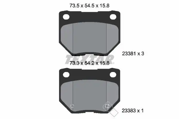 TEXTAR 2338102 | Fren Balatası Impreza 2 0 2 5 00 08 Arka