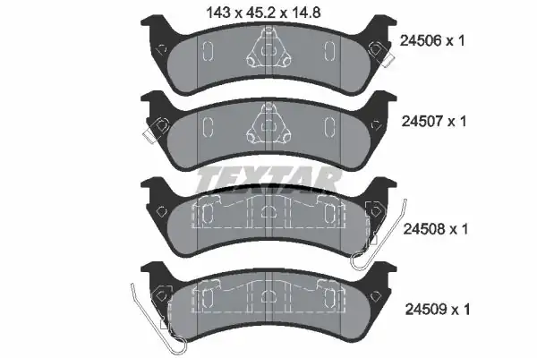 TEXTAR 2450601 | Fren Balatası Grand Cherokee 91 99 Arka