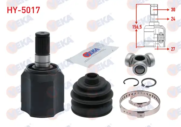 Veka Hy_ 5017 Aks Kafası Sol Sağ Ön İç Hyundai İ30 Gd 1 6 CRDI A T 27x24x30 Uzunluk 156 50mm 2011 2017
