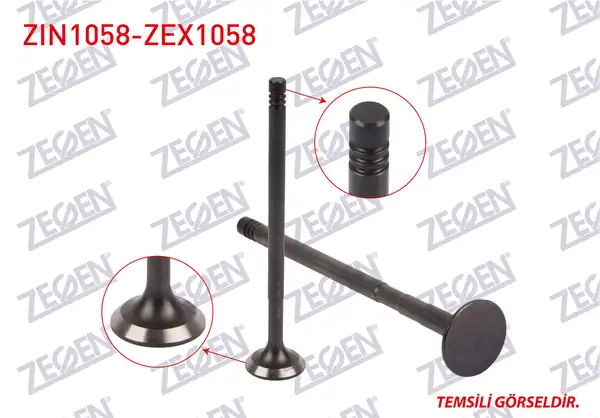 ZEGEN ZIN1058-ZEX1058 | Subap Takım Nıtrasyonlu Renault Megane 1 4 1 6 16v Eng. K4m K4j