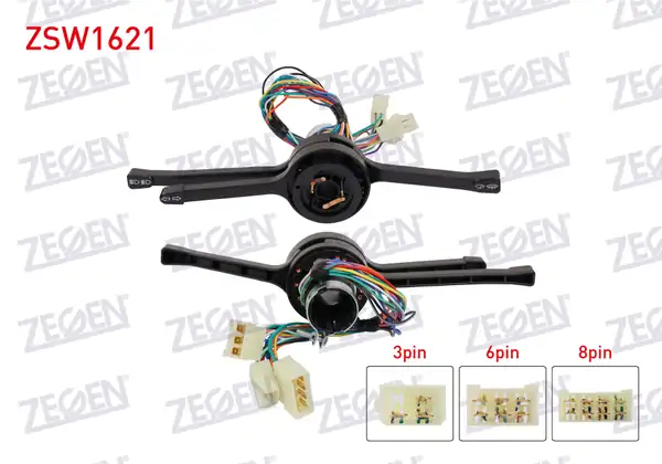 ZEGEN ZSW1621 | Far Silecek Kumanda Kolu Komple 8 6 3 Pin 3 Devre Fiat M131 SLX E M