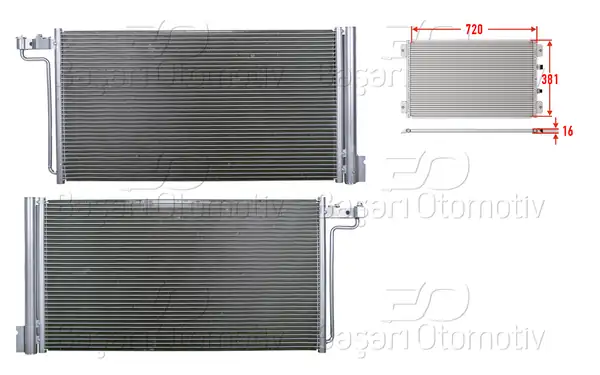 WISCO 3143511-00 | Klima Radyatörü 720x381x16 Ford C Max 2 1 6 2011 2019 Ford Focus 1 6 Ti 2010 2018 Ford Focus 3 1 6 Ti 2010
