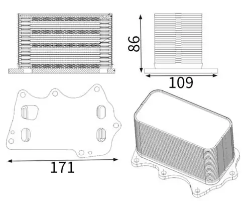 MAHLE CLC350001S | Yağ Soğutucusu F-20 / 30 / 32 / 33 / 34 / 36 G-01 / 11 / 20 / 30 B-57 / 58