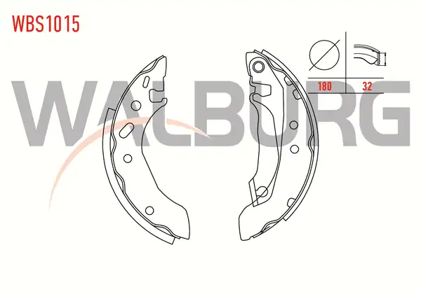 WALBURG WBS1015 | Fren Pabuç Balata Arka Ford Escort VII