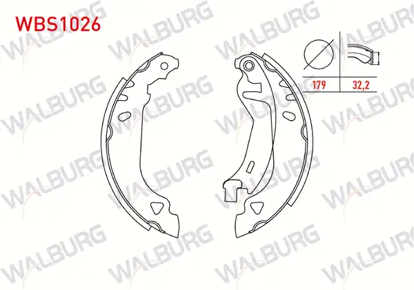WALBURG WBS1026 | Fren Pabuç Balata Arka Fiat Tempra