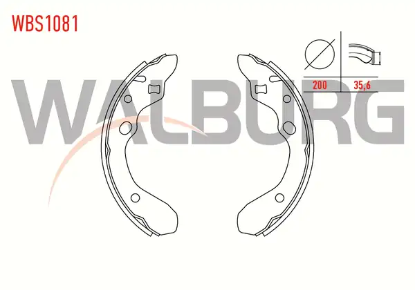 WALBURG WBS1081 | Fren Pabuç Balata Arka Mazda 323