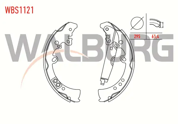 WALBURG WBS1121 | Fren Pabuç Balata Arka Toyota Hi Lux