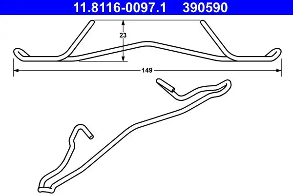 ATE 11 8116 0097 1 Fren Kaliper Yayı Opel Astra F Vectra A B