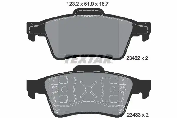 TEXTAR 2348202 | Fren Balatası Renault Laguna II Ön