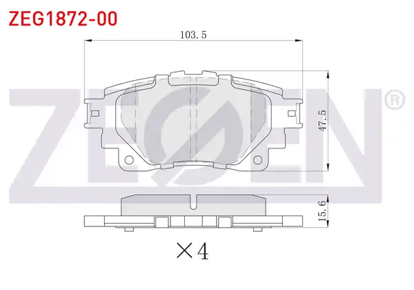 ZEGEN ZEG1872-00 | Fren Balata Arka Toyota Corolla 2019 Rav 4 V 2018 Yaris Cross 2020