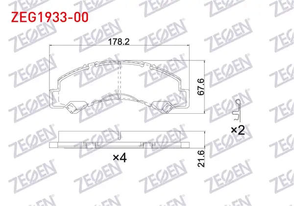 ZEGEN ZEG1933-00 | Fren Balata Arka Isuzu N Serisi 3 0 1998