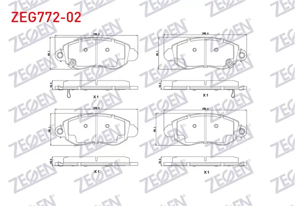 ZEGEN ZEG772-02 | Fren Balata Ön Ikazlı Ford Transit V184 Arkadan İtisli 2 0 Dı 2 3 16v 2 4 Dı 2 4 TDe 2 4 TDCI 2000 2006