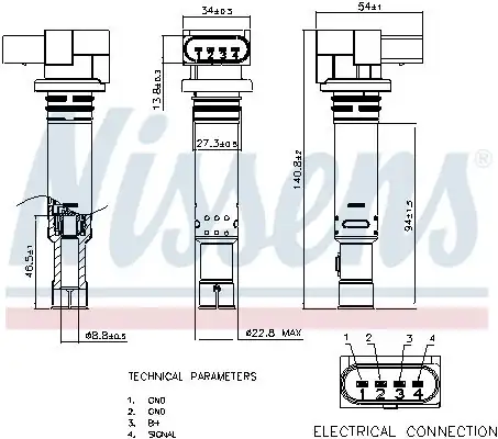 NISSENS 966748 | Ateşleme Bobini VW Golf 02 14 Passat