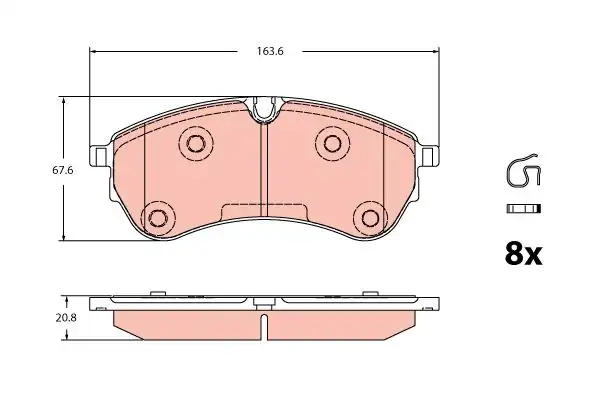 TRW GDB2362 | Ön 1la Arka 1lb Fren Balatası VW Crafter 17