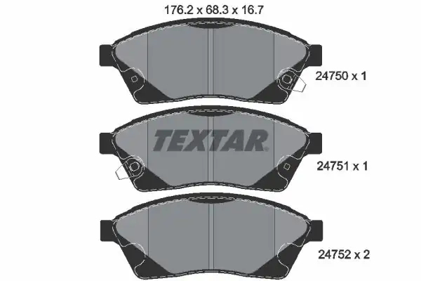 TEXTAR 2475001 | Fren Balatası Cadillac