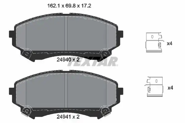 TEXTAR 2494001 | Fren Balatası Cadillac