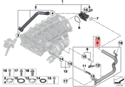 BMW 11537600594 | Turbo Soğutma Borusu Alüminyum N13