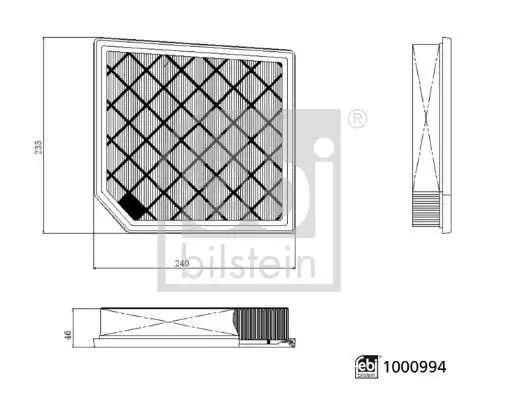 Febi Bilstein 1000994 Maseratı Levante > Hava Filtresi 670154626