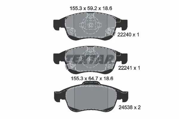 TEXTAR 2224001 | Fren Balatası Fiat 500x Jeep Renegade 14 Ön
