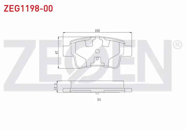 ZEGEN ZEG1198-00 | Fren Balata Arka Fiat G Punto