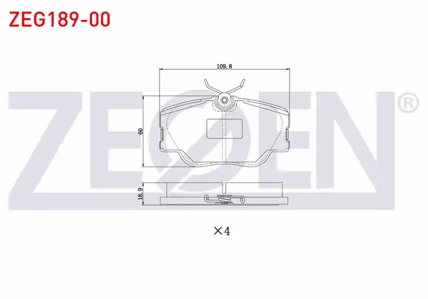 ZEGEN ZEG189-00 | Fren Balata Ön Mercedes E Serisi W124 E 200 D 1993 1995 E Serisi W124 E 200 1993 1995 E Serisi W124 E 250 D 1993 1995