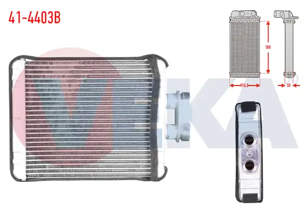 VEKA 41-4403B | Kalorifer Radyatör Brazing Volkswagen Polo 9n_ 1 4 TDI 2001 2012