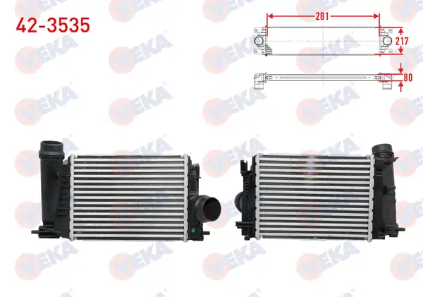 VEKA 42-3535 | Turbo Radyatörü İntercooler Renault Captur Kadjar Megane IV 1 3 H5h Tce 2018
