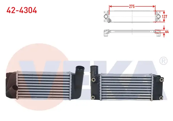 VEKA 42-4304 | Turbo Radyatörü İntercooler Toyota Corolla 1 4 D 2012