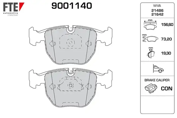 FTE 9001140 | Ön Fren Balatası E38 E39 E53 21486