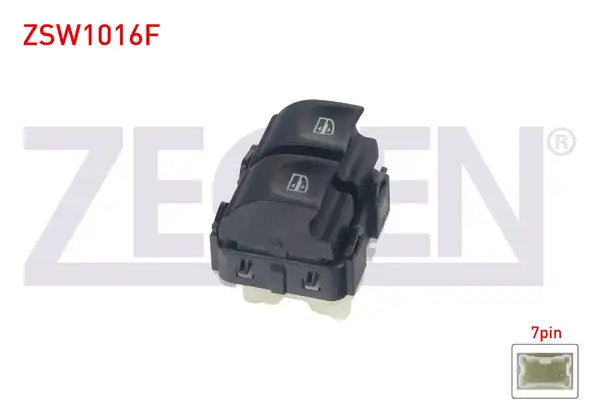 ZEGEN ZSW1016F | Cam Açma Anahtarı Çiftli Beyaz Soketli Turuncu Işık 7 Pin Renault