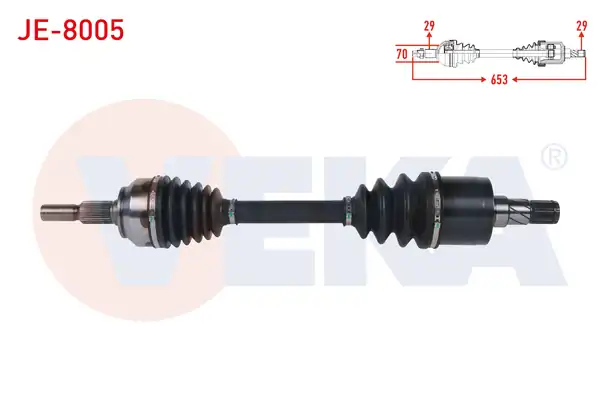 Veka Je 8005 Komple Aks Sol Ön Uzunluk 653mm Jeep Grand Cherokee III Wh Wk 3 0 Crd 2005 2010 Commander Xk 3 0 Crd 2005 2010