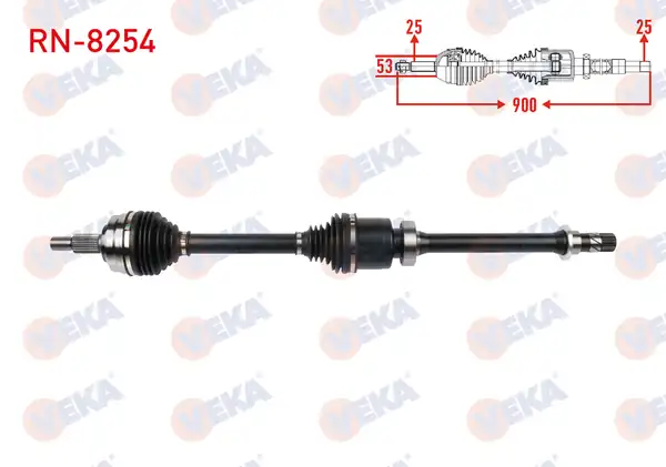 Veka RN 8254 Komple Aks Sağ Ön Uzunluk 900mm Clio V B7_ 1 0 Tce 100 B7mt Cvt A T Snz 2019