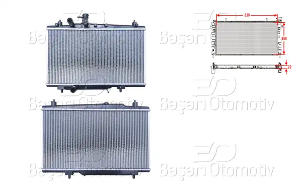 WISCO 3114048-00 | Su Radyatörü Brazing M-T 350x638x22 Geely Famılıa Mk 1 5i 05 15