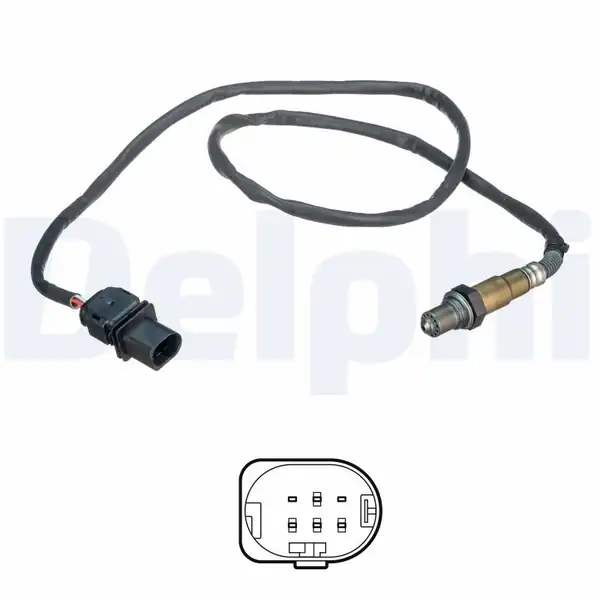 DELPHI ES21110-12B1 | Oksijen Sensörü Golf VI 08 > Jetta III 05 > Passat (03 05) 2.0 TDI T5 2.0 2.5 TDI (03 09) (1215 mm)