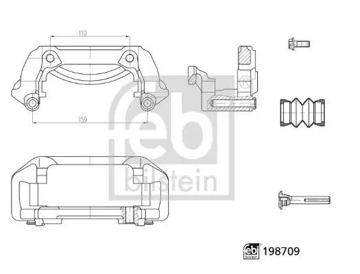 Febi Bilstein 198709 Kaliper Tutucu Sol Sağ Mercedes C Serisi W203 Cl203 S203 00 07