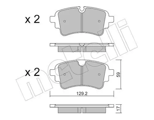 METELLİ 22-1129-1 | Arka Balata Kablosuz Audi A4 A6 Q5
