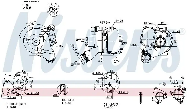 NISSENS 93280 | Turbo Audi Asb Cdy Bug Casb