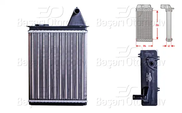 AUTOLUX 3143019-22 | Kalorifer Radyatörü Mekanik 224x194 mm Fiat Palio Siena Strada 1 0 1 1 1 2 1 4 1 6 1 7 1996
