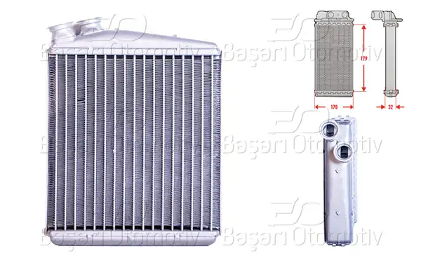 WISCO 3143615-00 | Kalorifer Radyatörü Brazing 179x172 mm Land Rover Range Rover