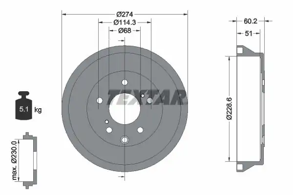 TEXTAR 94047800 | Fren Diski Juke F15 2 Adet